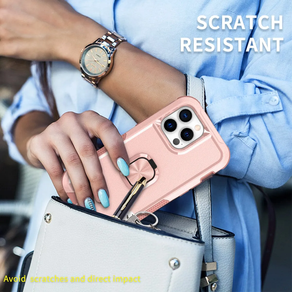 Heavy Duty Magnetic Phone Case With Ring Grip