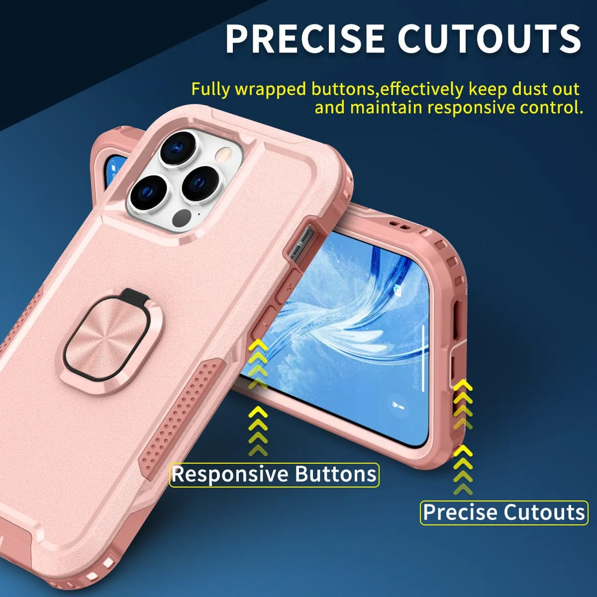 Heavy Duty Magnetic Phone Case With Ring Grip