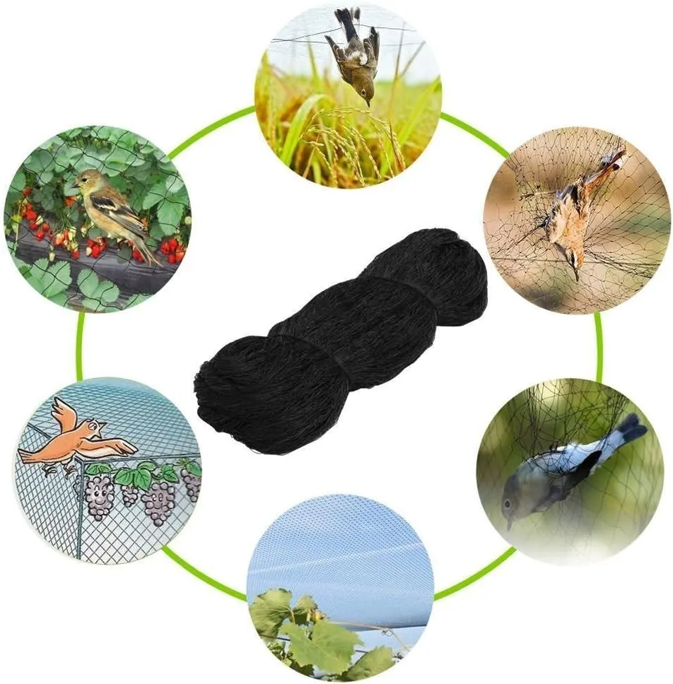 Heavy Duty Netting for Bird Poultry Aviary 25 X 50 Net Black Mesh Protect Fruit