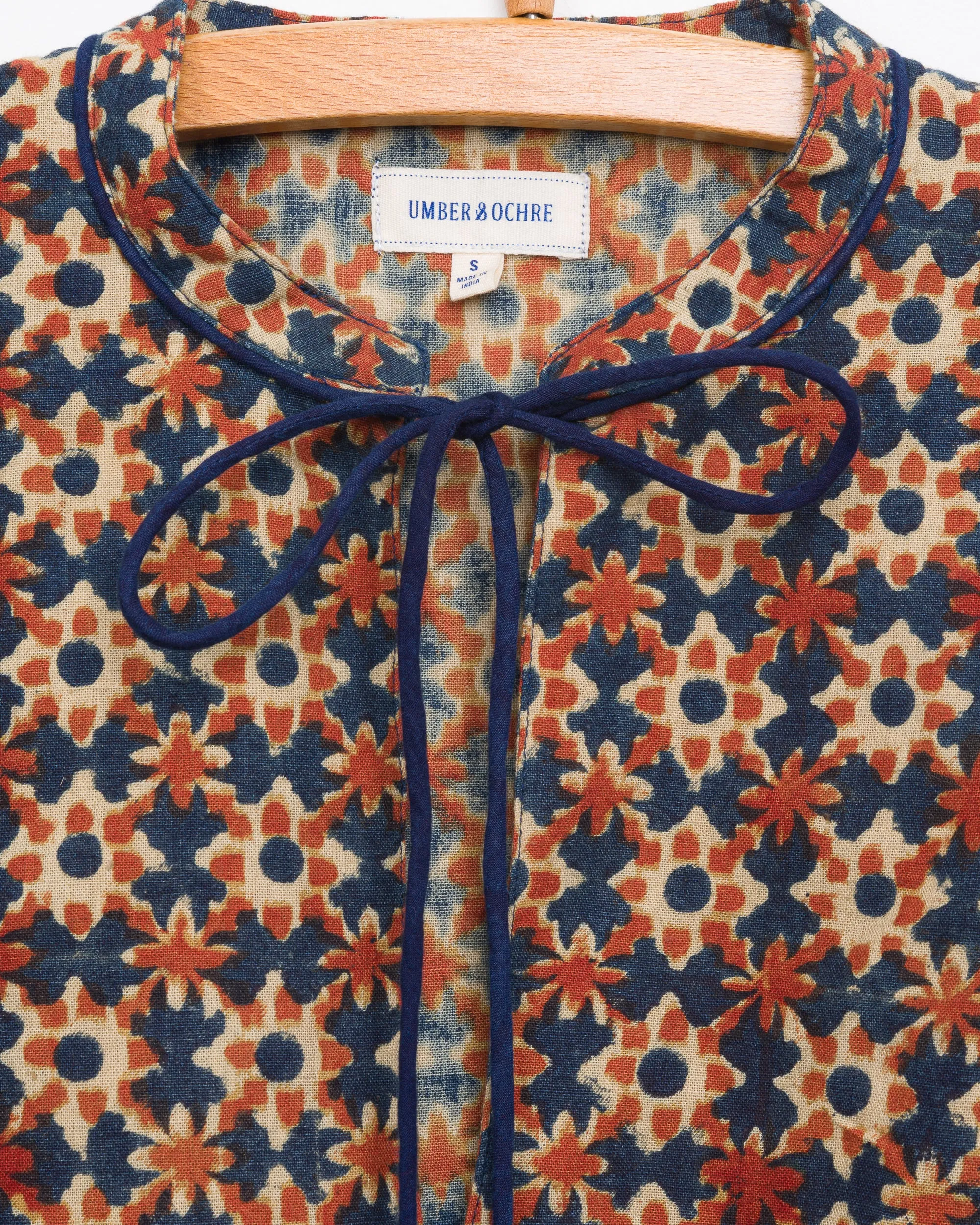 Hema Top in Rust Floral Block