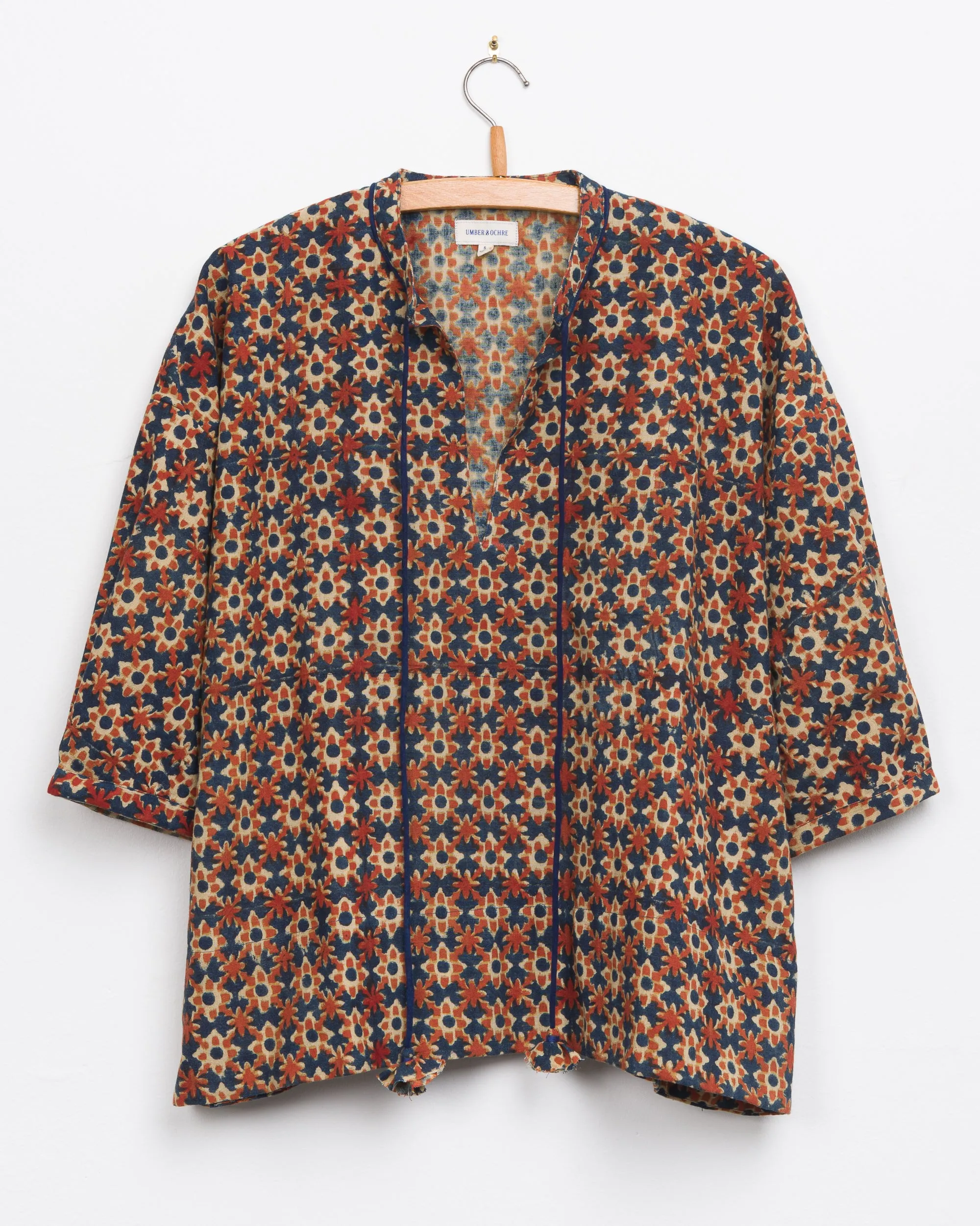 Hema Top in Rust Floral Block
