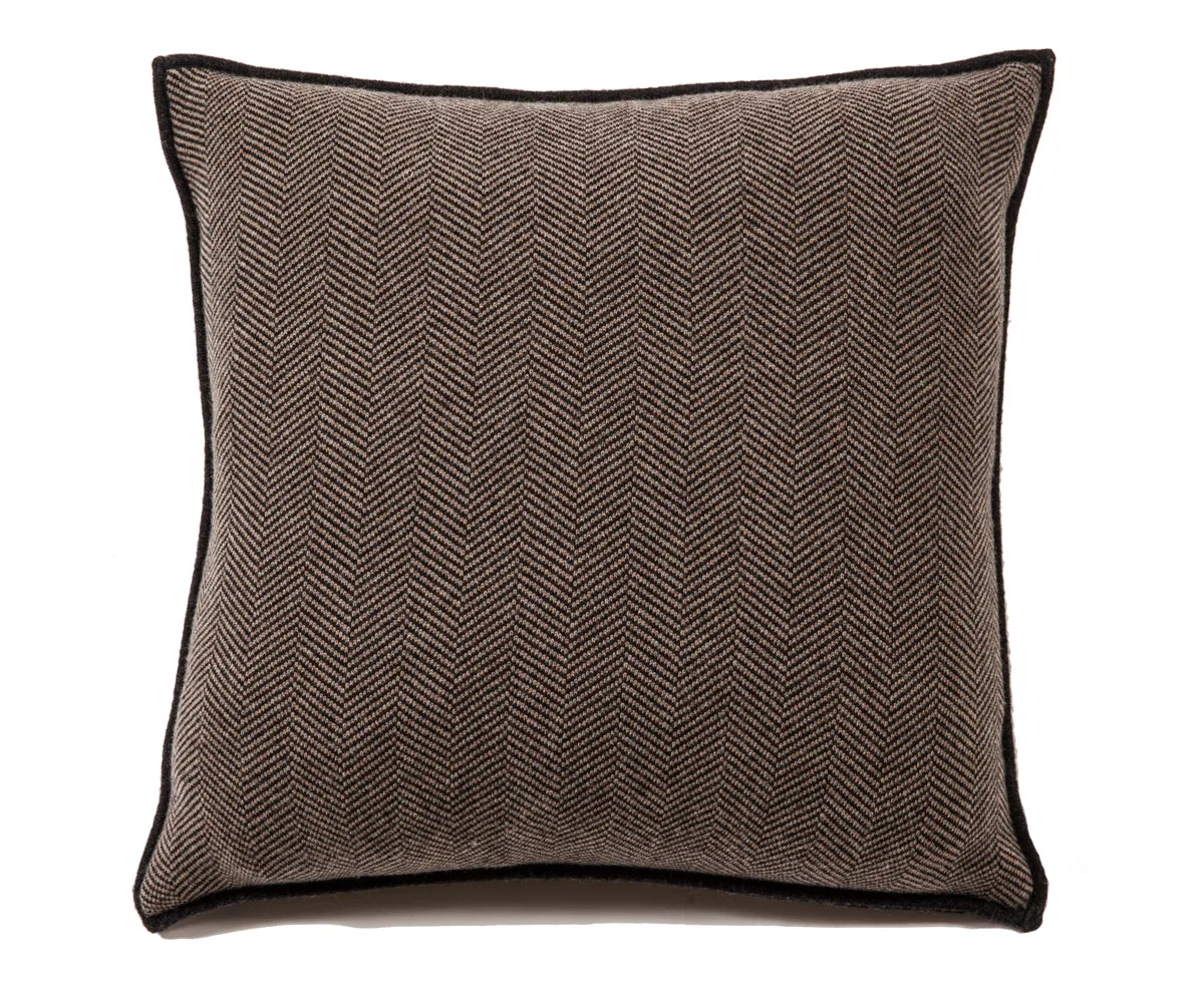 Henry Cashmere Blend Pillow - Anthracite Taupe