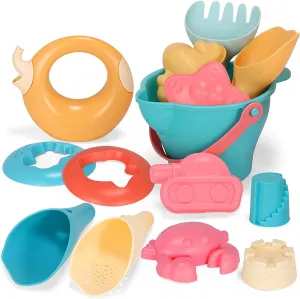 High Quality Eco-Friendly 9PC Bucket & Spade Set | Outdoor Kids Toys for Sand Pit | 3 years 