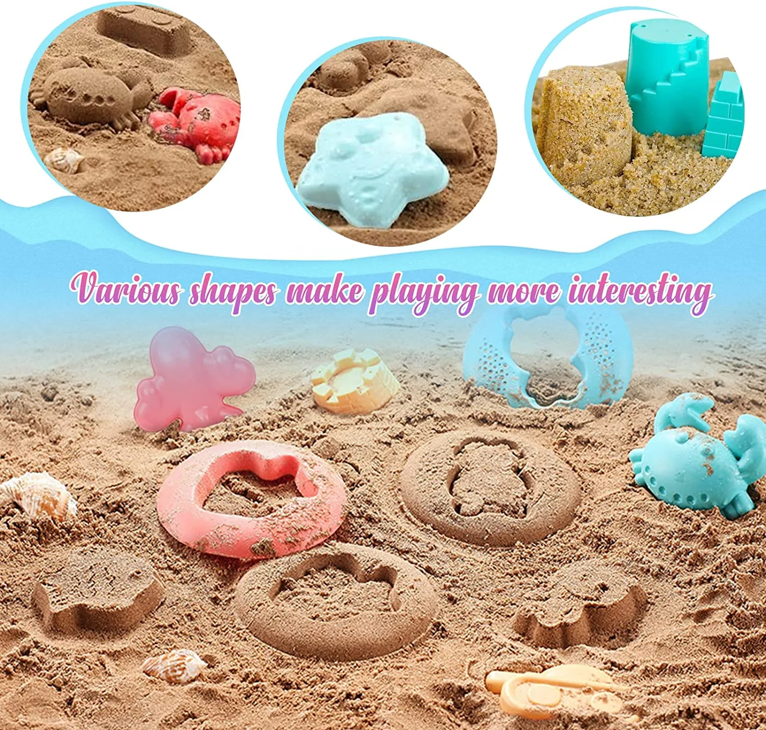 High Quality Eco-Friendly 9PC Bucket & Spade Set | Outdoor Kids Toys for Sand Pit | 3 years 