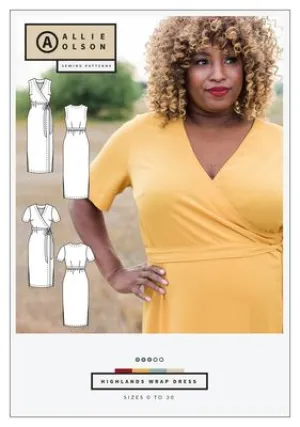 Highlands Wrap Dress Pattern -- Allie Olson