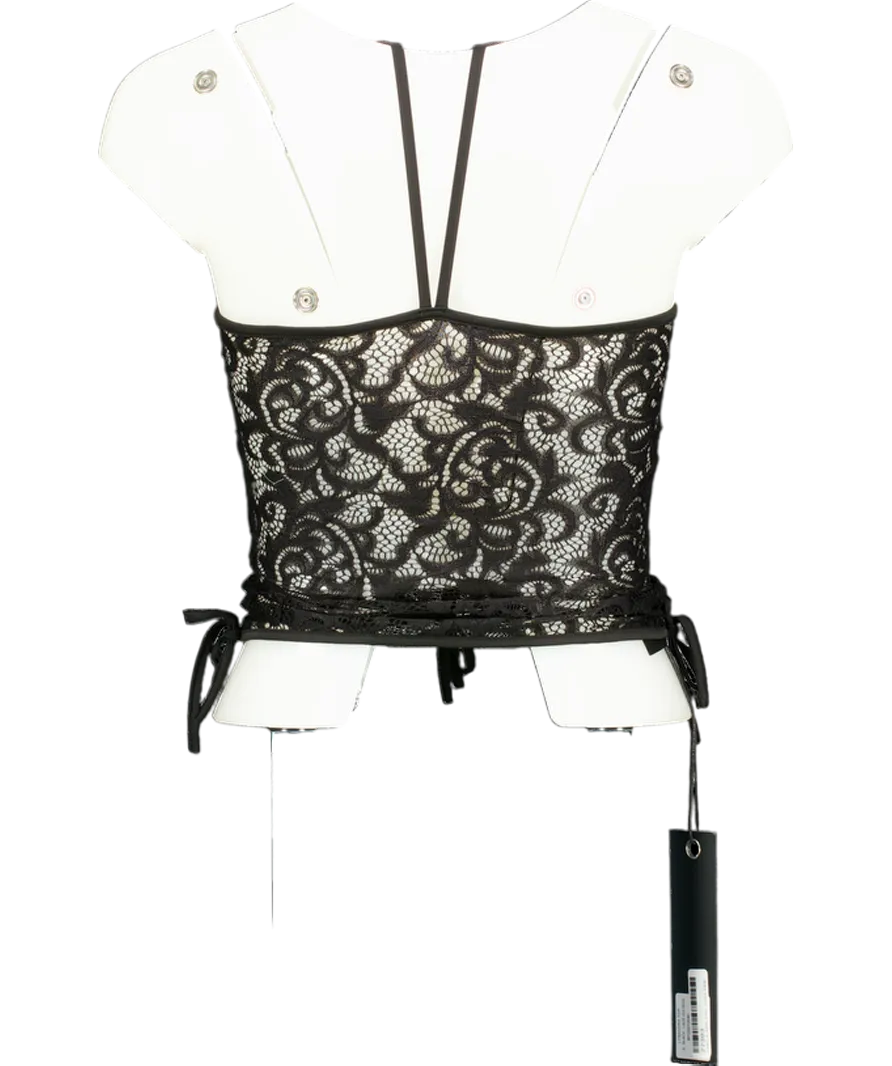 I AM GIA Lysandra Black Lace Top UK S