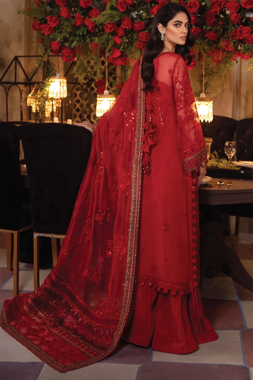 IMC-04 RHYTHM - 3PC |  Iznik Meraki Luxury Chiffon Collection 2021 | Unstitched Embroidered Luxury Chiffon Suits