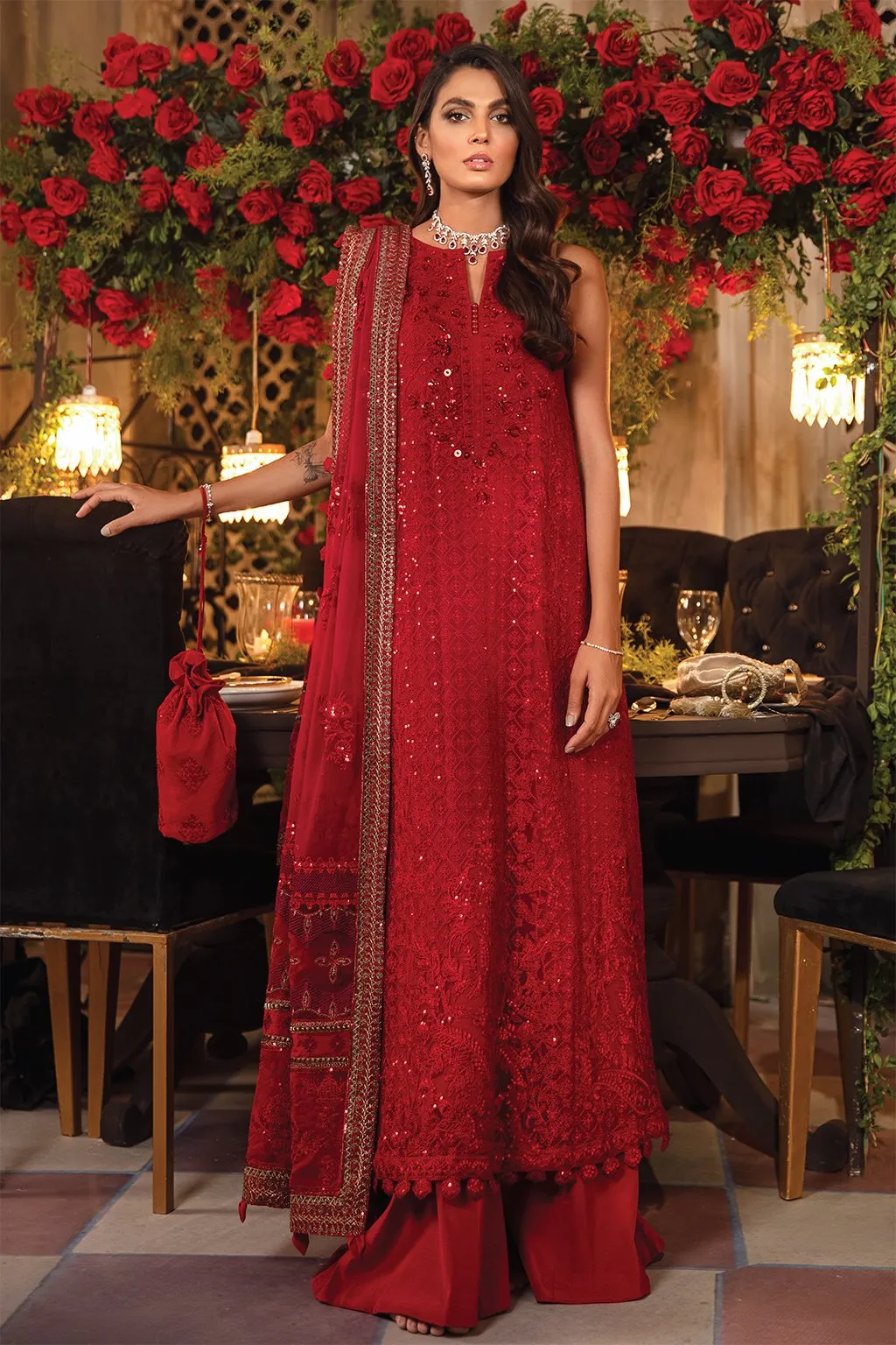IMC-04 RHYTHM - 3PC |  Iznik Meraki Luxury Chiffon Collection 2021 | Unstitched Embroidered Luxury Chiffon Suits
