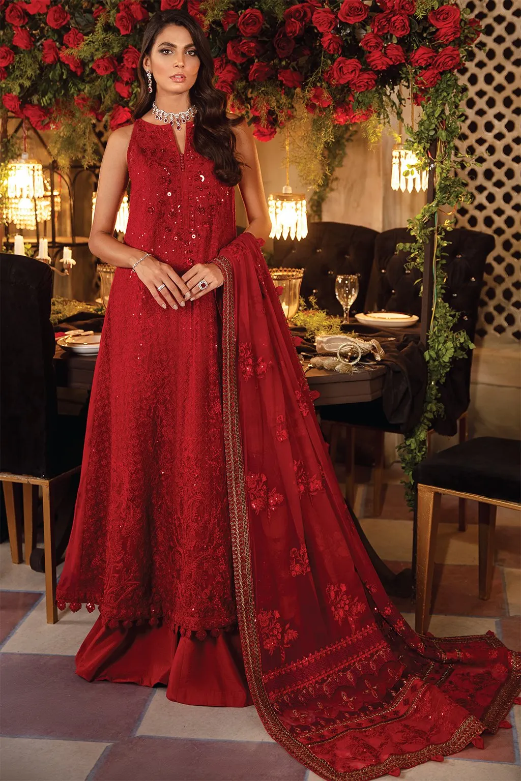 IMC-04 RHYTHM - 3PC |  Iznik Meraki Luxury Chiffon Collection 2021 | Unstitched Embroidered Luxury Chiffon Suits