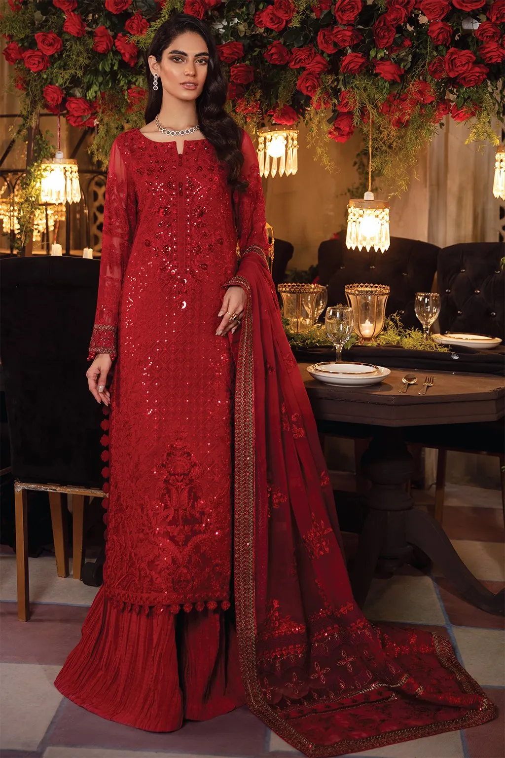 IMC-04 RHYTHM - 3PC |  Iznik Meraki Luxury Chiffon Collection 2021 | Unstitched Embroidered Luxury Chiffon Suits