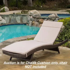 Indoor/Outdoor Chaise Lounge Cushion by Darby Home Co. Beige (Cushion Only, Chaise chair NOT included)Retails $170 