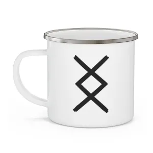 Ingwaz (Fertility) Viking Rune Enamel Camping Mug