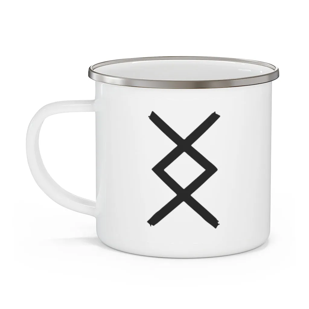 Ingwaz (Fertility) Viking Rune Enamel Camping Mug