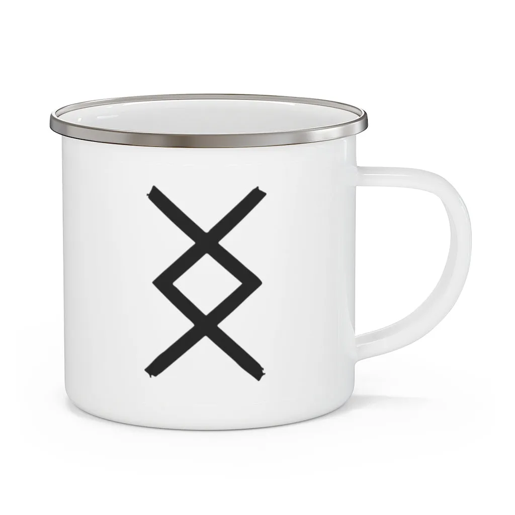 Ingwaz (Fertility) Viking Rune Enamel Camping Mug