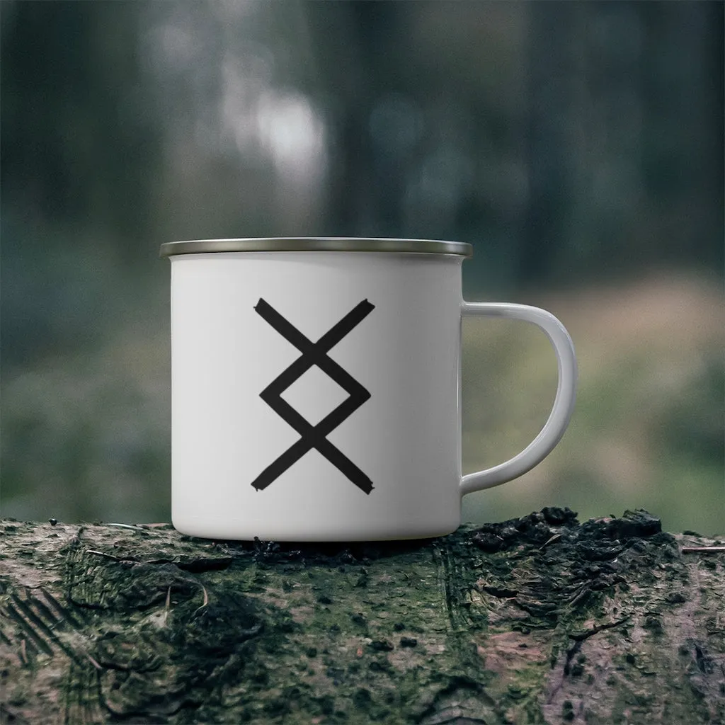 Ingwaz (Fertility) Viking Rune Enamel Camping Mug