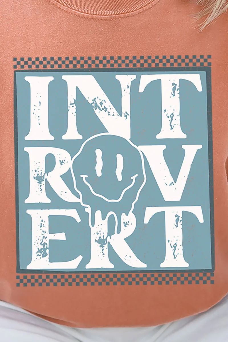 Introvert Checkered Comfort Colors Adult Ring-Spun Cotton Tee
