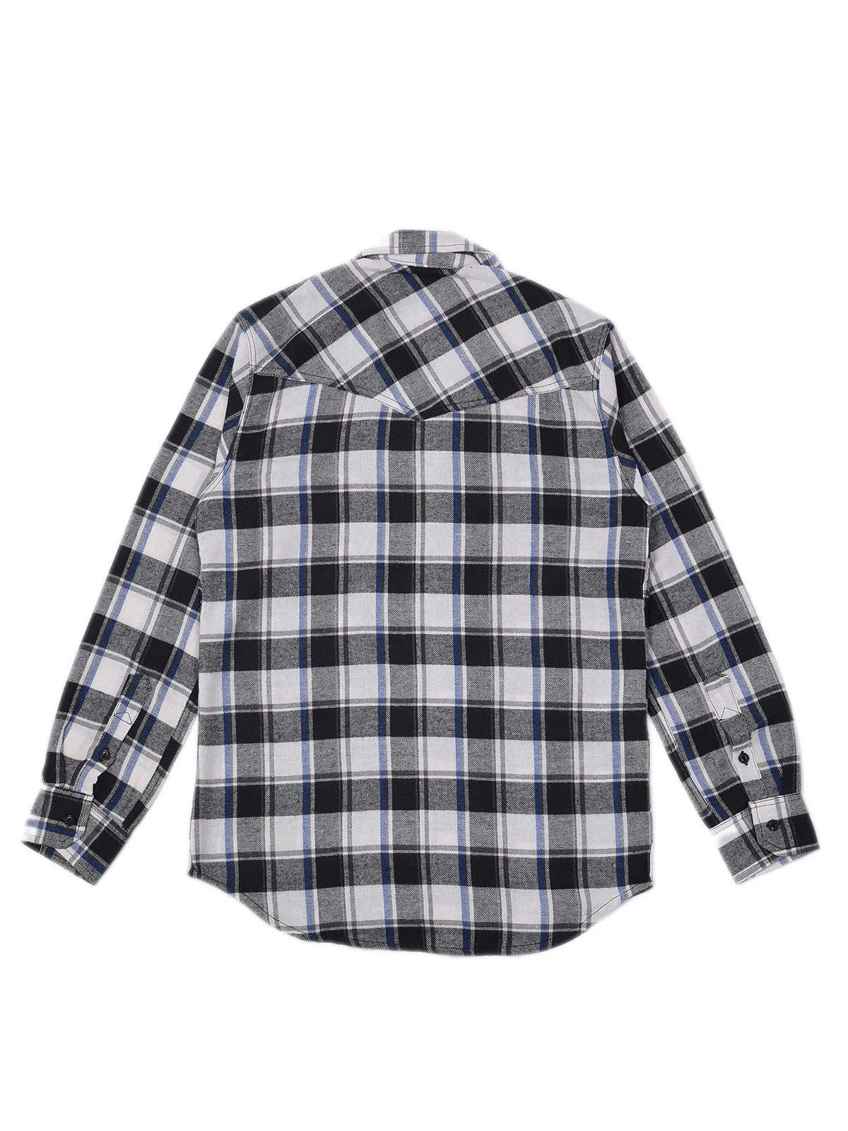 Jackhammer Liam Plaid Shirt White