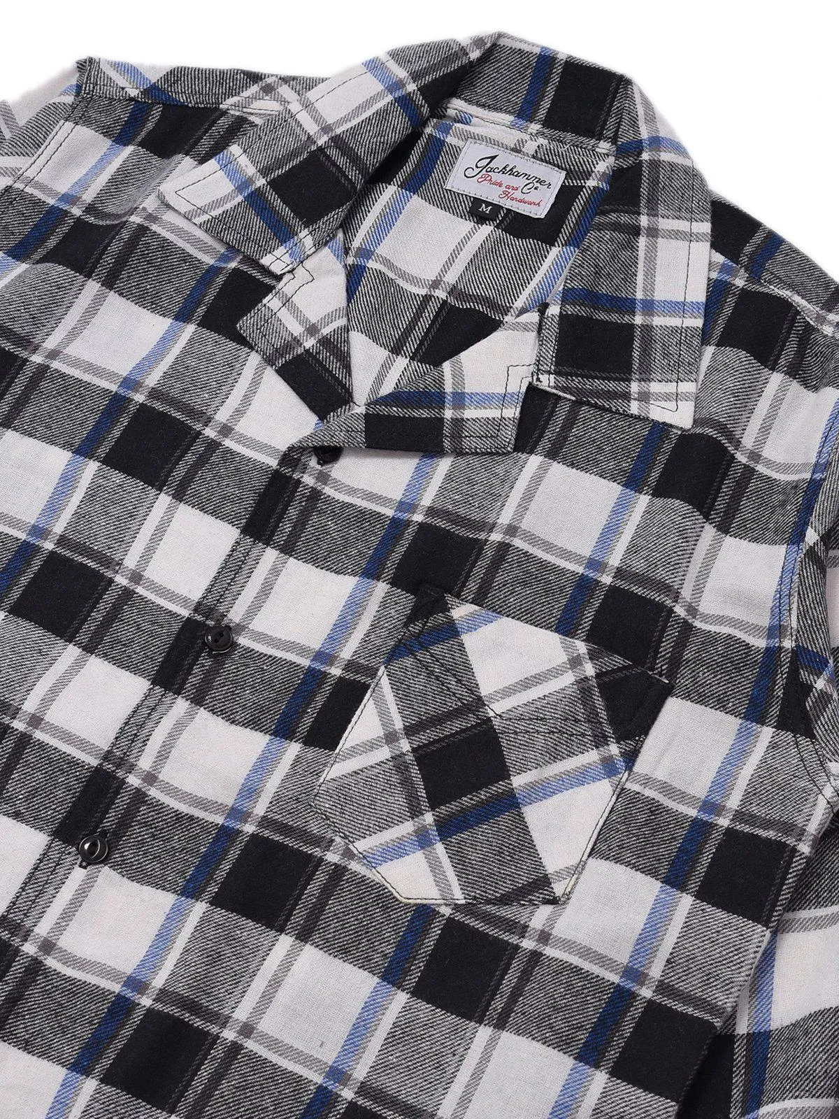 Jackhammer Liam Plaid Shirt White