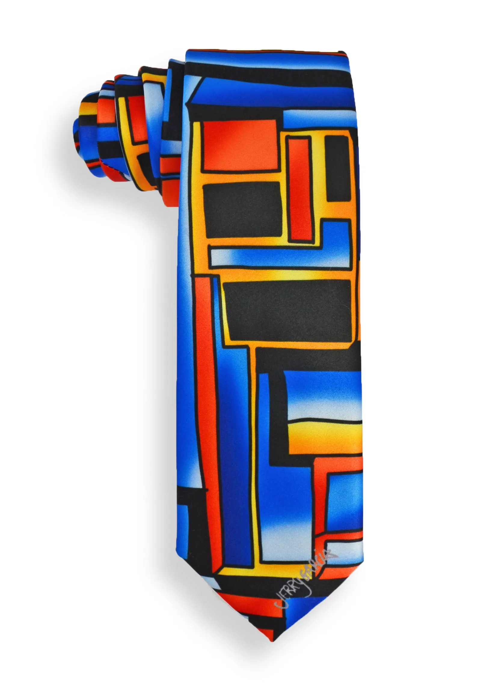 Jerry Garcia Curves & Lines Mens Tie