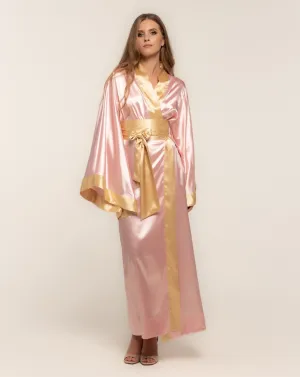 Kami Long Satin Kimono Robe