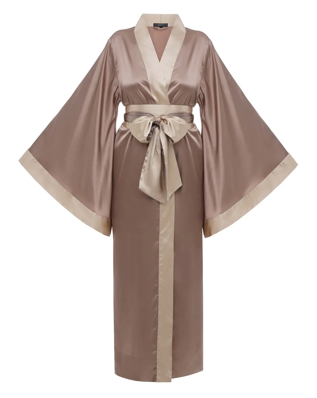 Kami Long Satin Kimono Robe