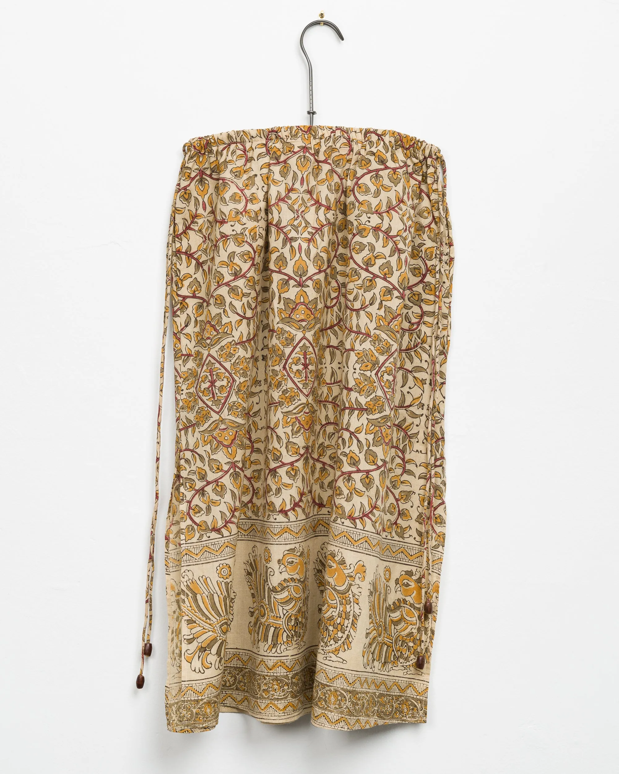 Kavya Skirt in Rust Peacock Border Block