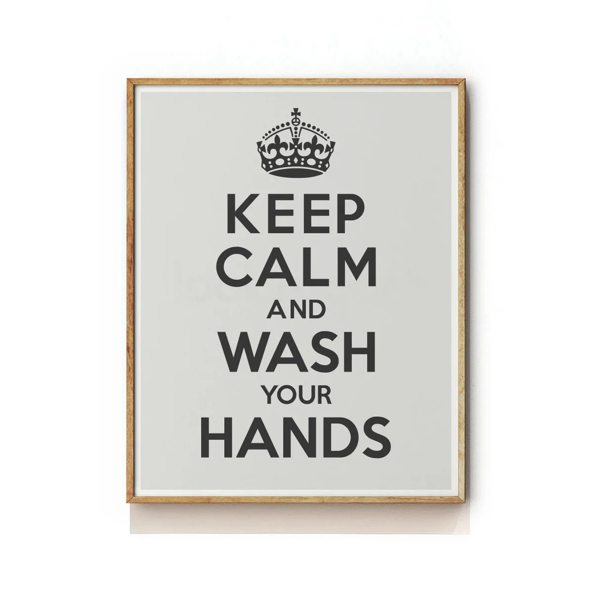 KEEP CALM AND WASH YOUR HANDS ART PRINT
