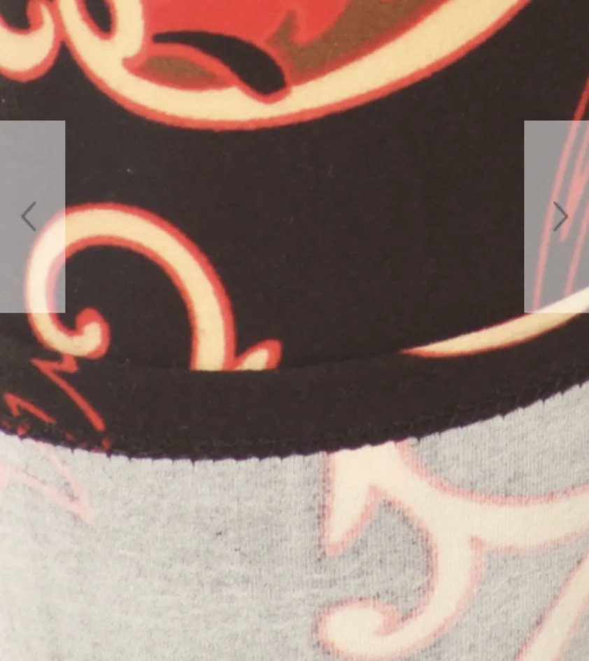 Kids Red and Gold Paisley Print Leggings