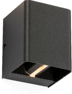 Knightsbridge WAD12AA 230V IP65 2x 6W LED Adjustable Up & Down Wall Light Anthracite - 3000K