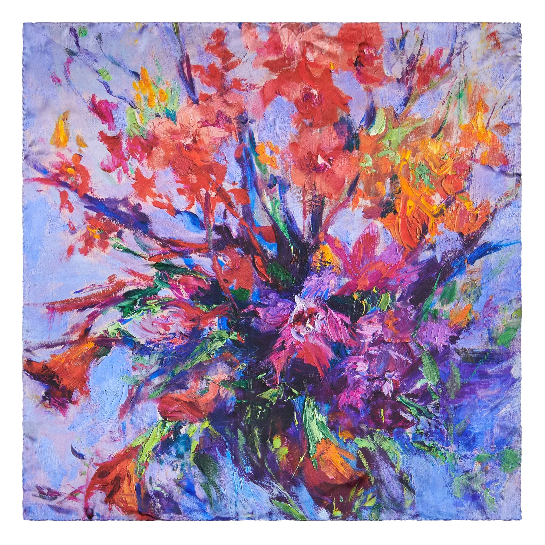 Lavender Dream, 16.5-inch Square Italian Silk Scarf