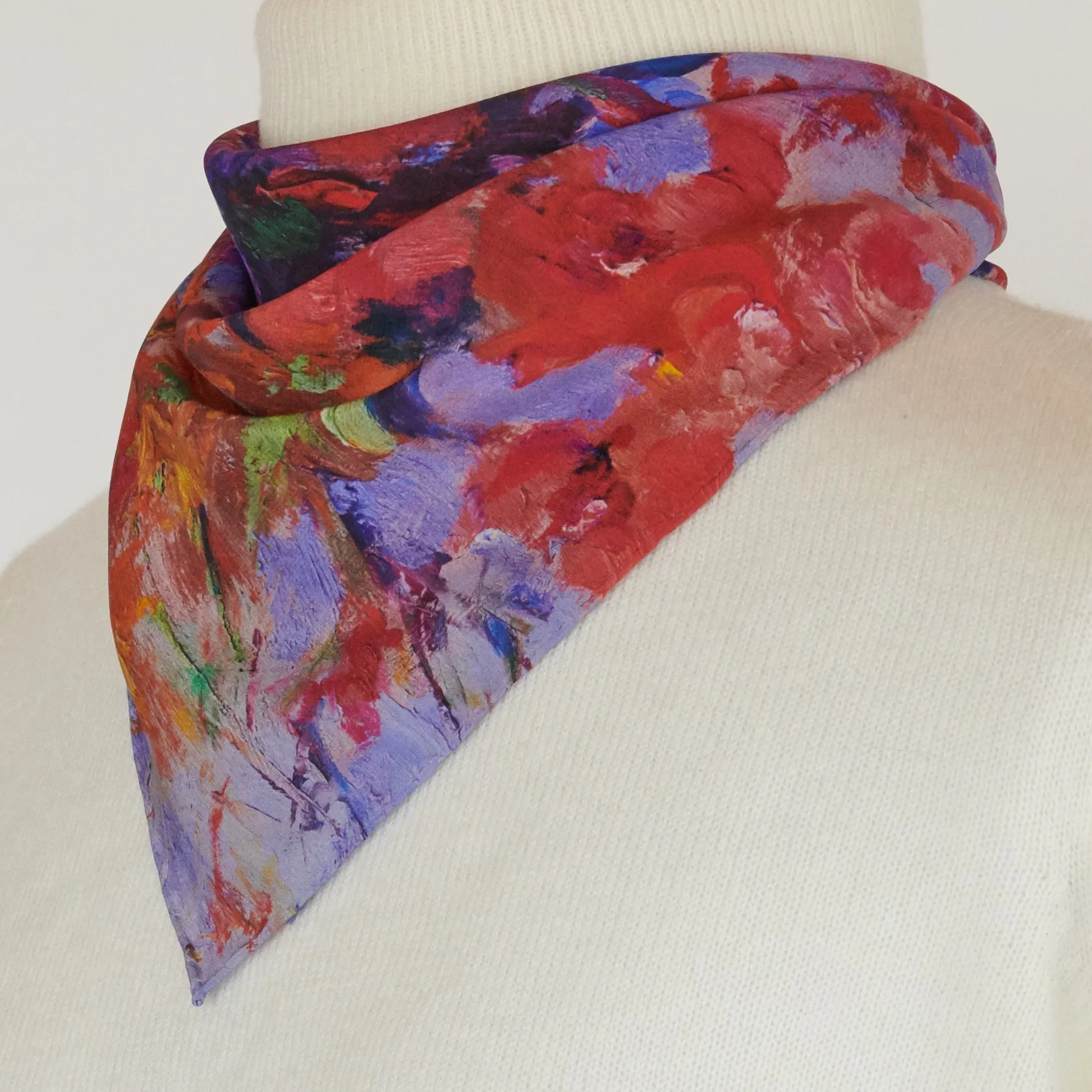 Lavender Dream, 16.5-inch Square Italian Silk Scarf
