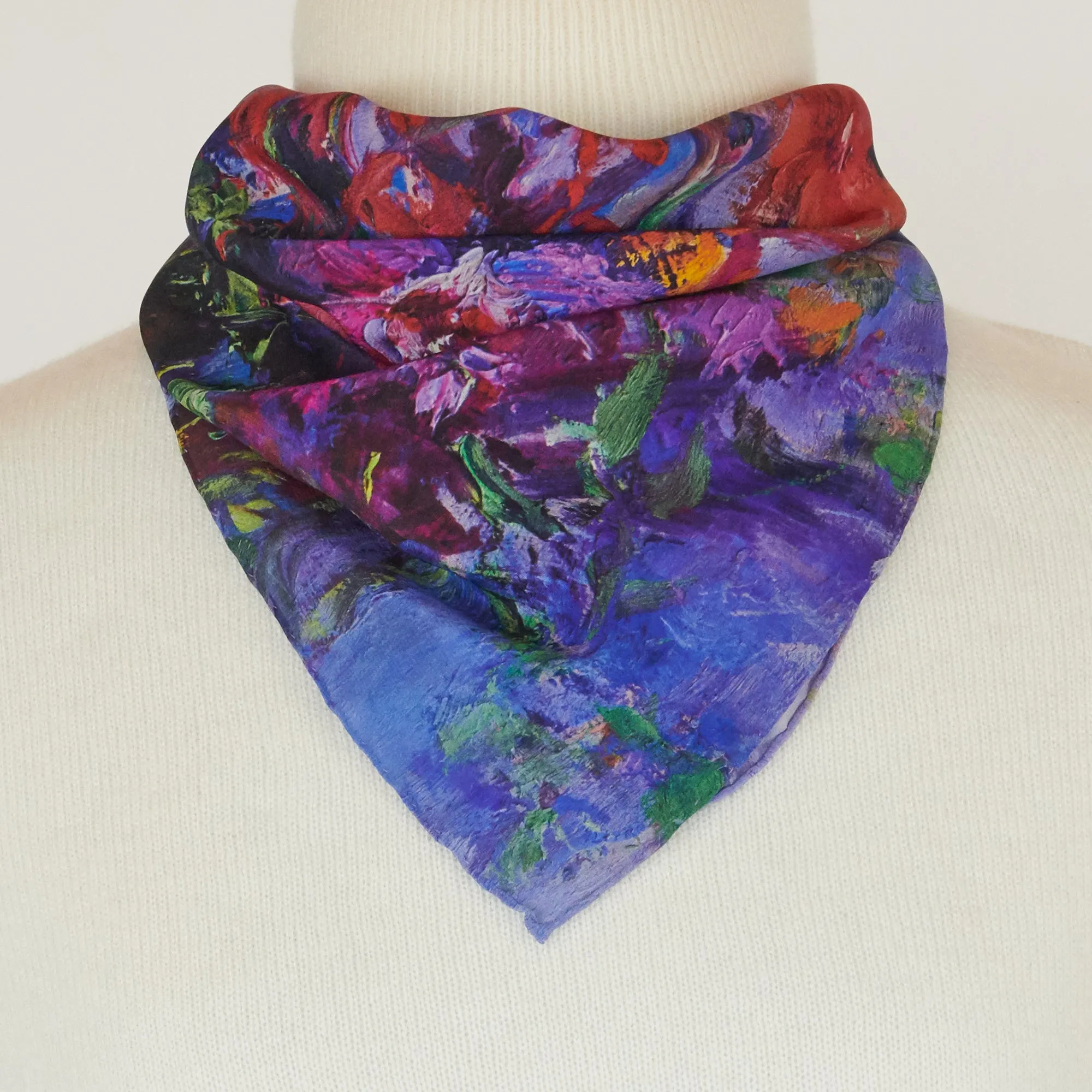Lavender Dream, 16.5-inch Square Italian Silk Scarf