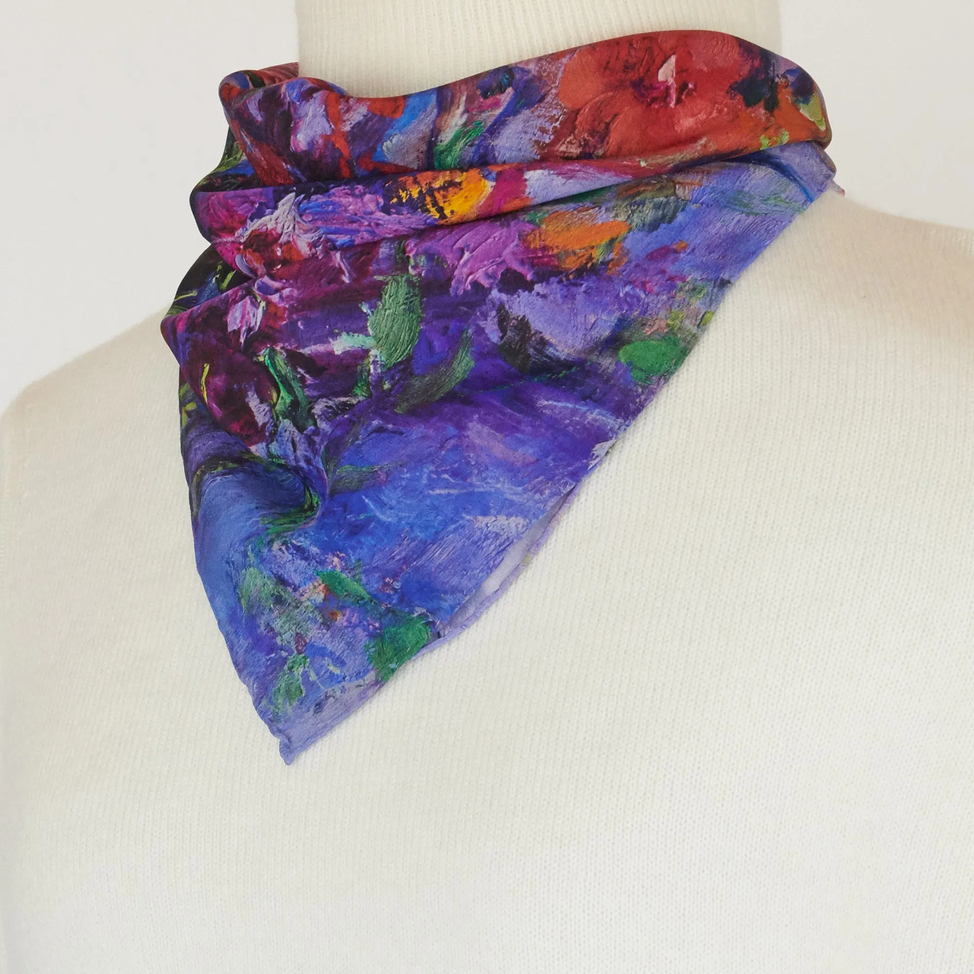 Lavender Dream, 16.5-inch Square Italian Silk Scarf