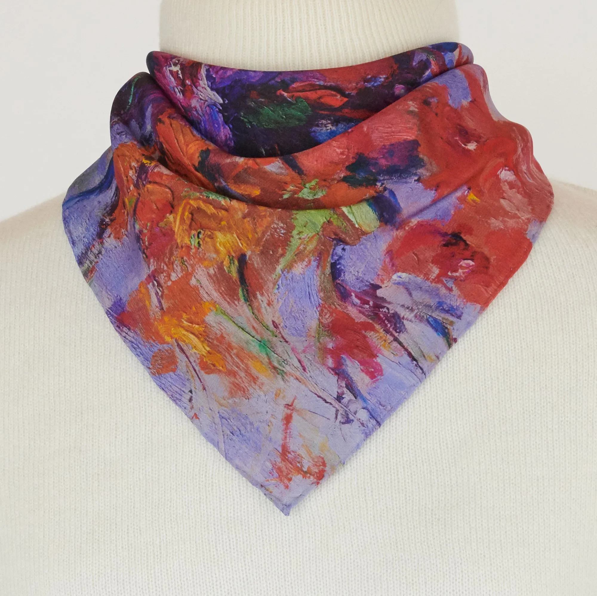 Lavender Dream, 16.5-inch Square Italian Silk Scarf