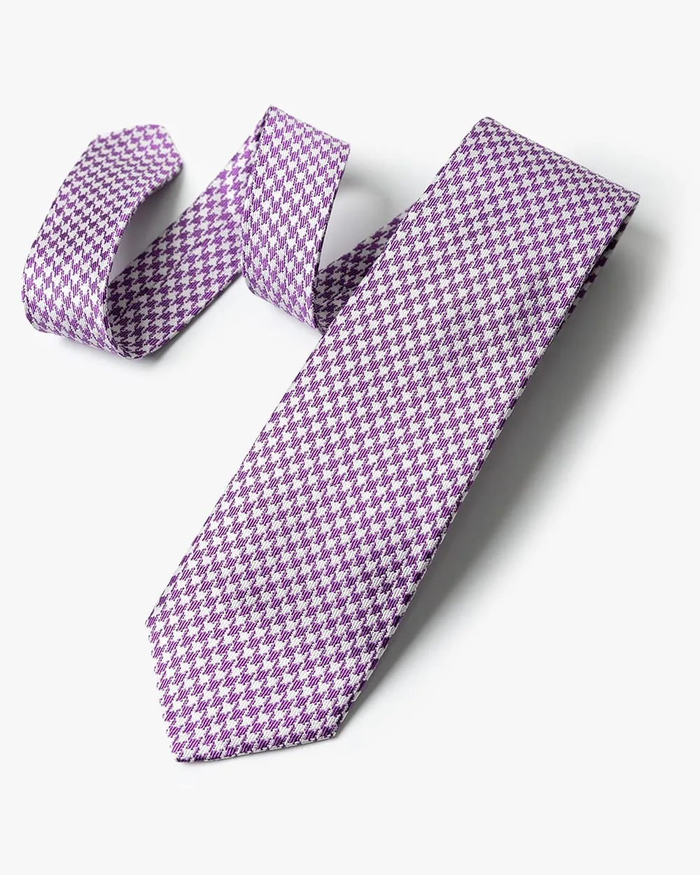 Lavender Silk Houndstooth Tie