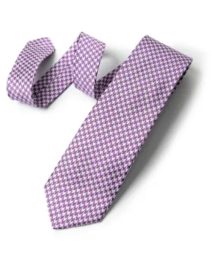 Lavender Silk Houndstooth Tie