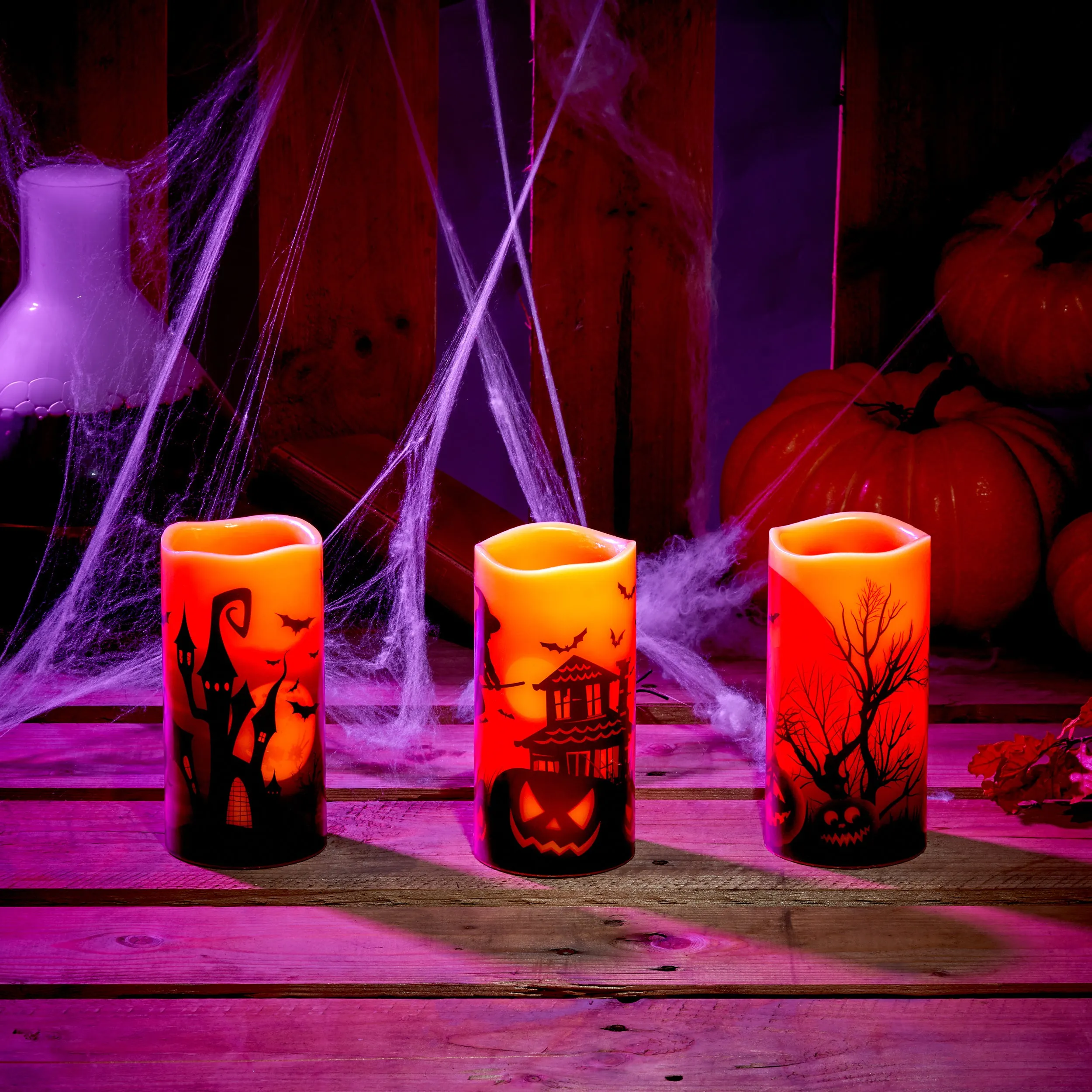 LED Flameless Wax Halloween Candles