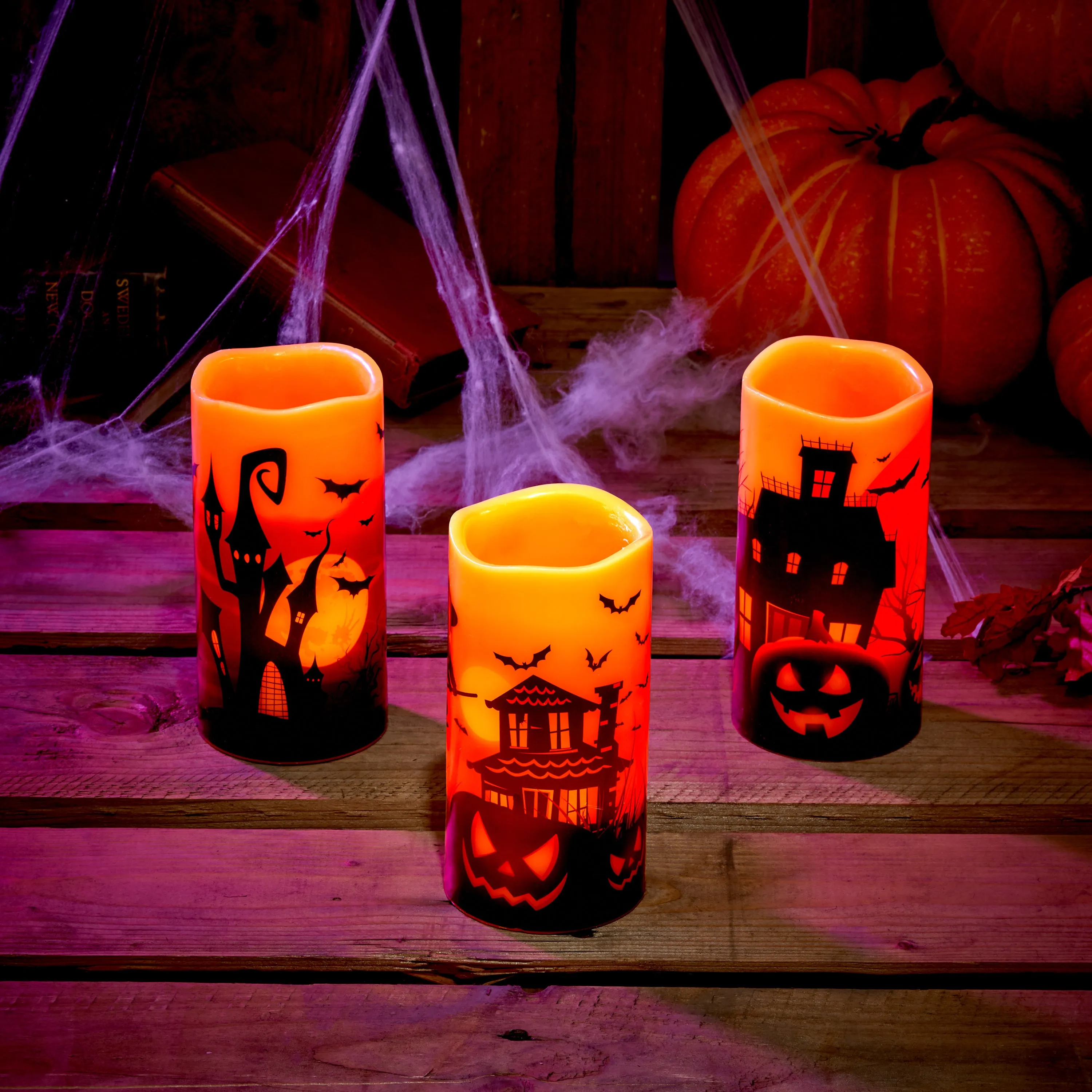 LED Flameless Wax Halloween Candles