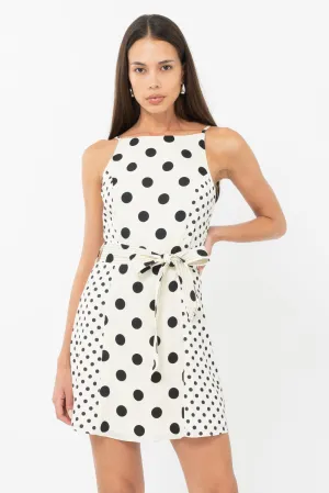 Lelou Polka Dot Tie Dress
