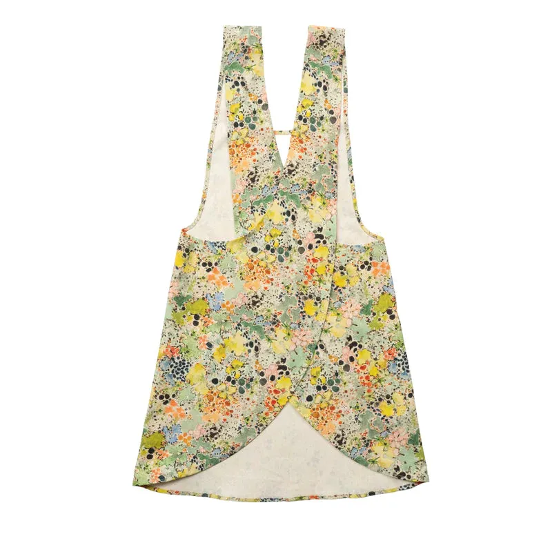 Lichen Bark Cotton Pinafore Apron