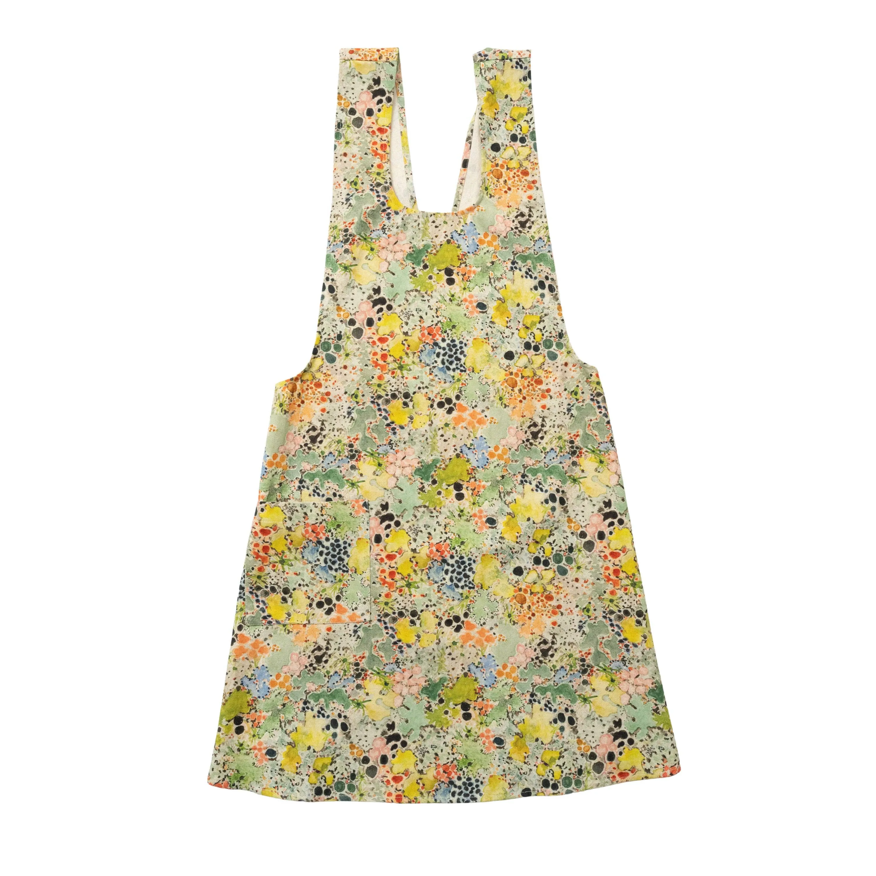 Lichen Bark Cotton Pinafore Apron