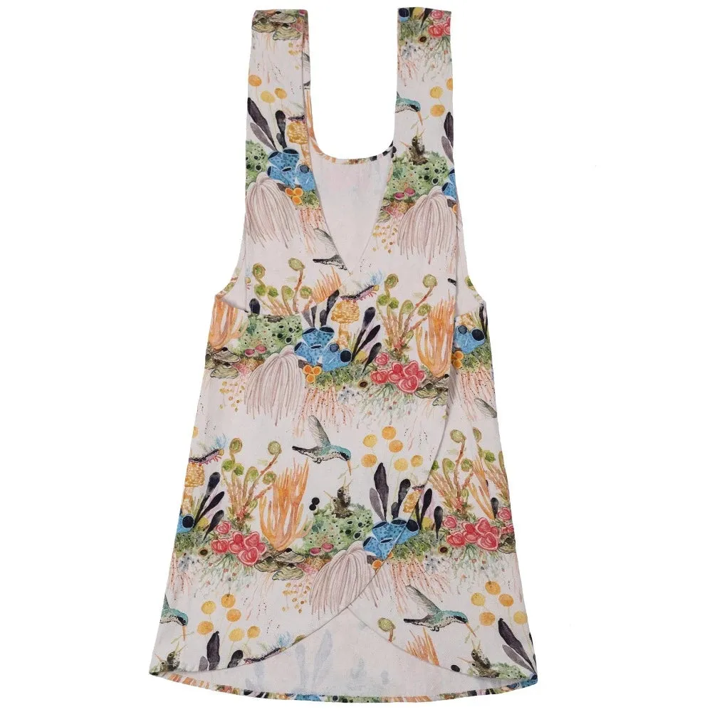 Lichen Jungle Cotton Pinafore Apron