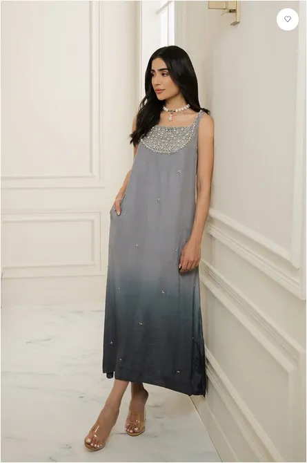 Lulusar Luxury Silk Hand Made Embroidered Collection Runial Dress
