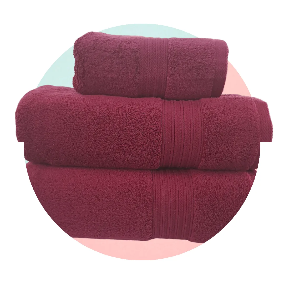 Luxury Zero Twist Cotton Towel Wine