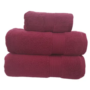 Luxury Zero Twist Cotton Towel Wine