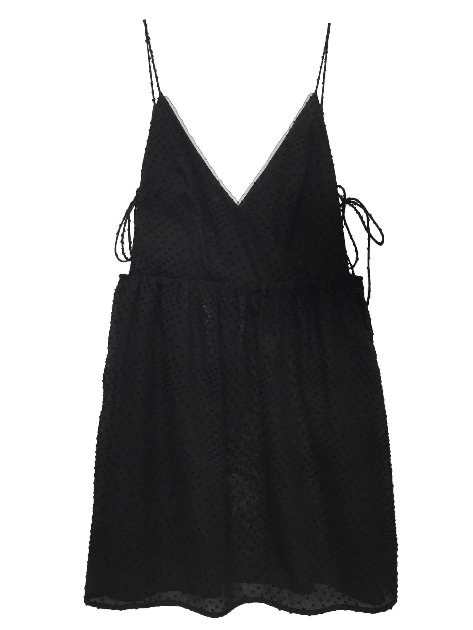 MACKENZIE COTTON X-FRONT DRESS - BLACK
