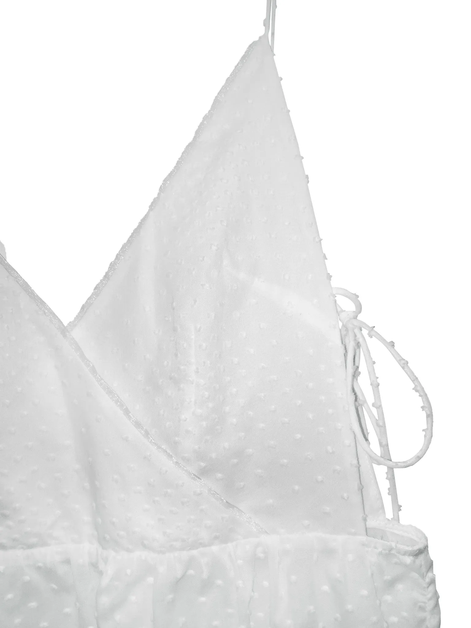 MACKENZIE COTTON X-FRONT DRESS - WHITE