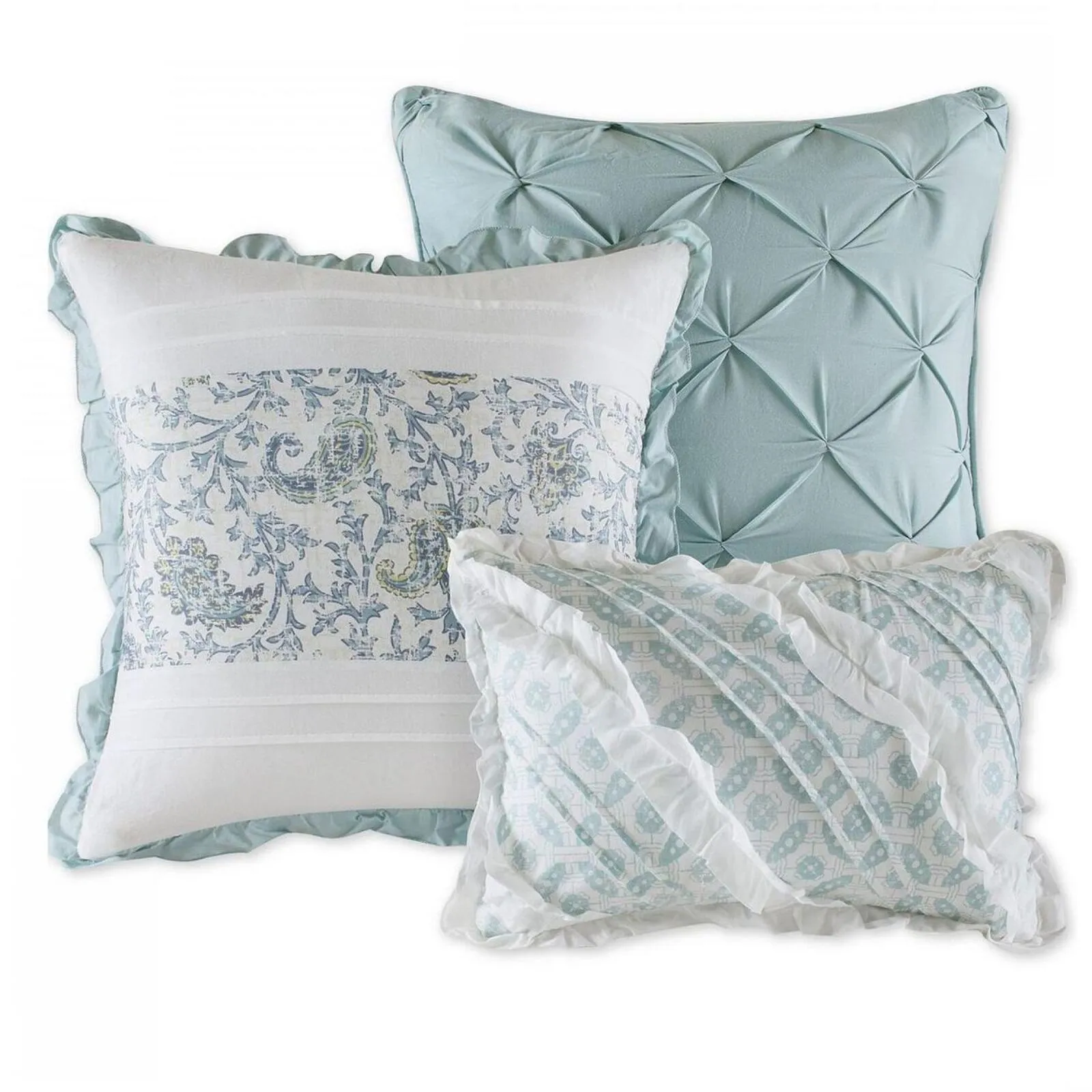 Madison Park Dawn 6-Piece Full / Queen Quilt Set Blue