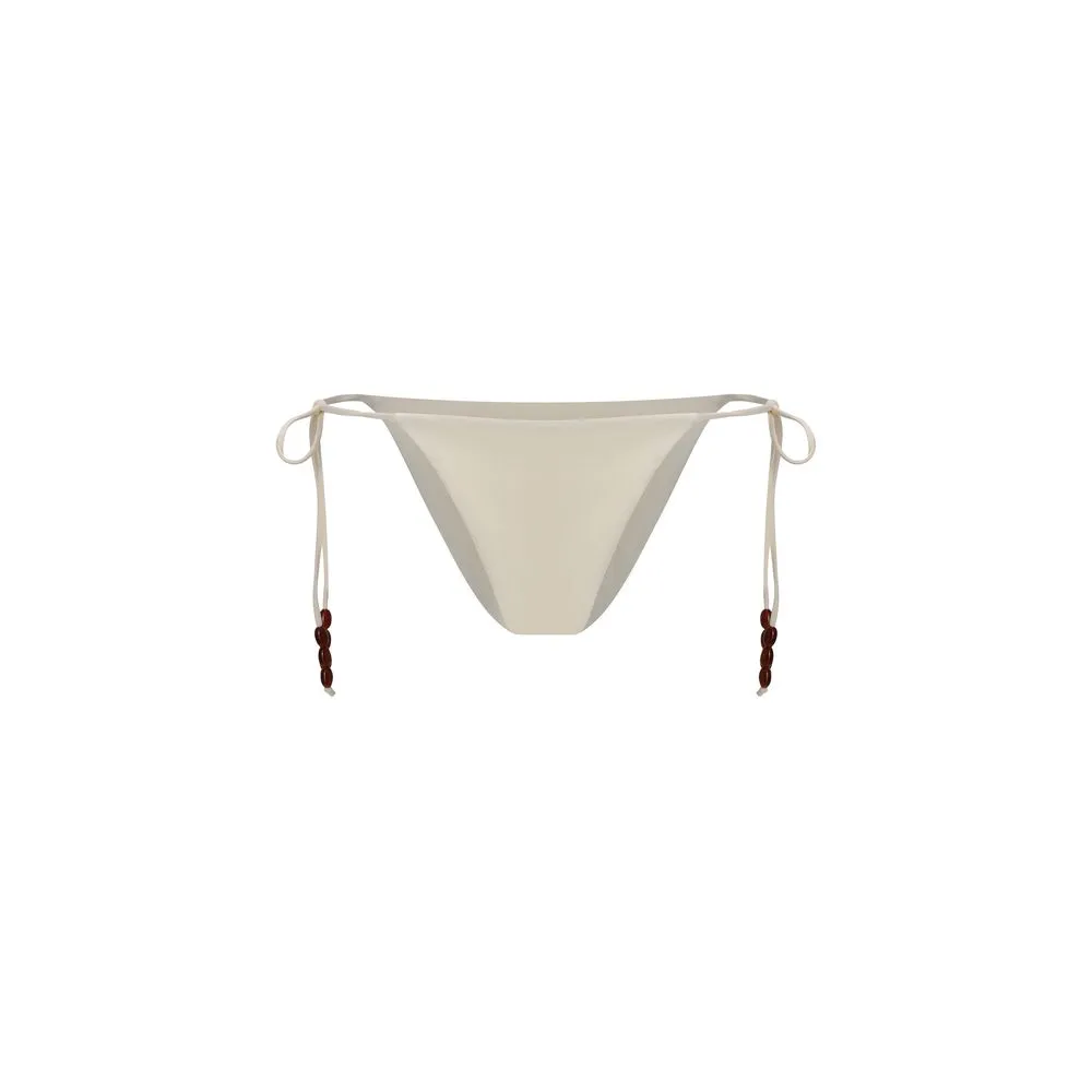Magda Butrym Women Ivory Swimsuit Briefs Fabric Adjustable Straps Swimwear IT 36