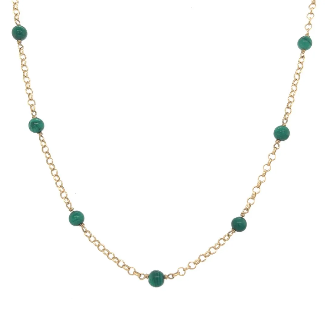 Malachite Bead Necklace